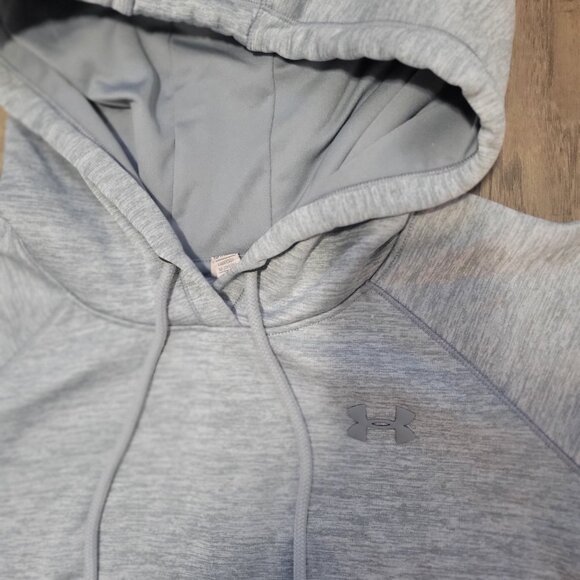 WOMENS XS UNDERARMOUR GREY SWEATSHIRT, HOODIE, ATHLETIC CLOTHING - GUC - Picture 2 of 5